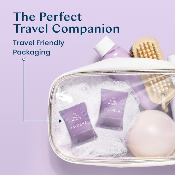 71Qsp9bn45L._SL1500_.jpg Body Restore Shower Steamers Aromatherapy 15 Pack - Easter Basket Stuffers, Relaxation Birthday Gifts for Mom, Dad, Best Friend, Travel Essentials, Stress Relief, Self Care, Bath Bombs - Lavender
