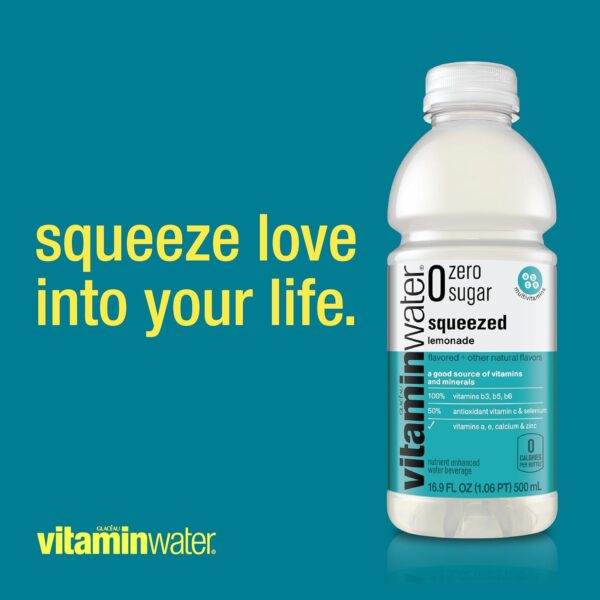 vitaminwater zero Squeezed, 16.9 fl oz, 6 Pack