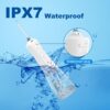 Water Flosser for Teeth, 300ML Cordless Oral Irrigator Rechargeable Dental Flosser Teeth Picks with 5 Modes 5 Jet Tips,IPX7 Waterproof Teeth Cleaner for Braces Gum Care, Home Travel Use