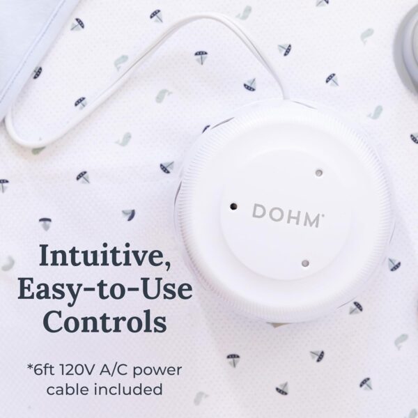 Yogasleep Dohm UNO White Noise Sound Machine (White) With Real Fan Inside for Non-Looping White Noise, For Travel, Office Privacy, Meditation, Sleep Aid For Adults & Baby, Registry Gift