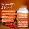 21-in-1 Berberine Supplement with Ceylon Cinnamon - Berberine 1500mg with Chromium, Bitter Melon and Green Tea Extract - Dihydroberberine Supplement for Energy & Metabolism Support, 5279 mg, 120 count