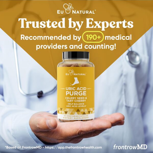 Purge! Uric Acid Flush – Eat & Drink What You Want – Detox and Cleanse with Celery Seed Extract, Tart Cherry & Chanca Piedra for Effective Joint Support & Active Mobility – 120 Soft Vegan Capsules