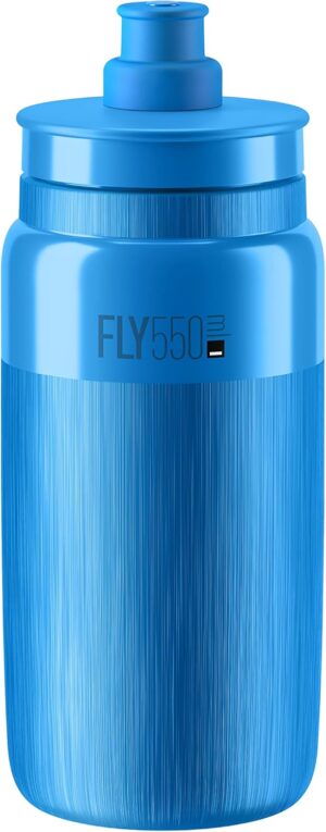 Elite Fly 550ml Bottle (Blue, Textured) – Ultra-Lightweight Sports Drink Bottle with Push-Pull Valve