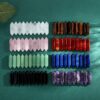 QINJIEJIE 20PCS Amethyst Crystals Wands Stones Set Healing Crystal Points Bulk Gemstones Hexagonal Polished Gems Natural Reiki Stone for Energy Balancing Meditation Witchcraft Gifts