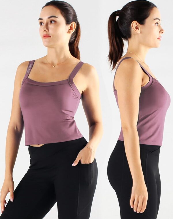 NELEUS Women's 3 Pack Athletic Compression Tank Top with Sport Bra Running Shirt