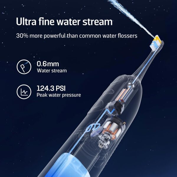 Soocas NEOS II - Electric Toothbrush with Water Flosser, Sonic Electric Toothbrush for Adults, Water Flosser for Teeth, Portable Cordless Oral Irrigator, 100% Plaque Removal, Pearl White