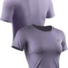 NELEUS Women's Running Crop Tank Tops Dry Fit Workout Athletic Crop Shirts Pack of 3