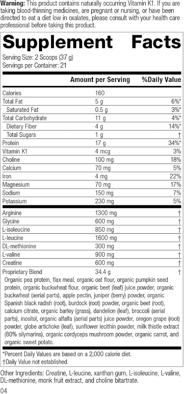 Standard Process SP Detox Balance - Whole-Food Detox Cleanse with Magnesium, Iron, Creatine, Milk Thistle, Protein, Calcium, Potassium, Choline, Arginine - Vegan, Gluten Free - 10-Day Program Kit