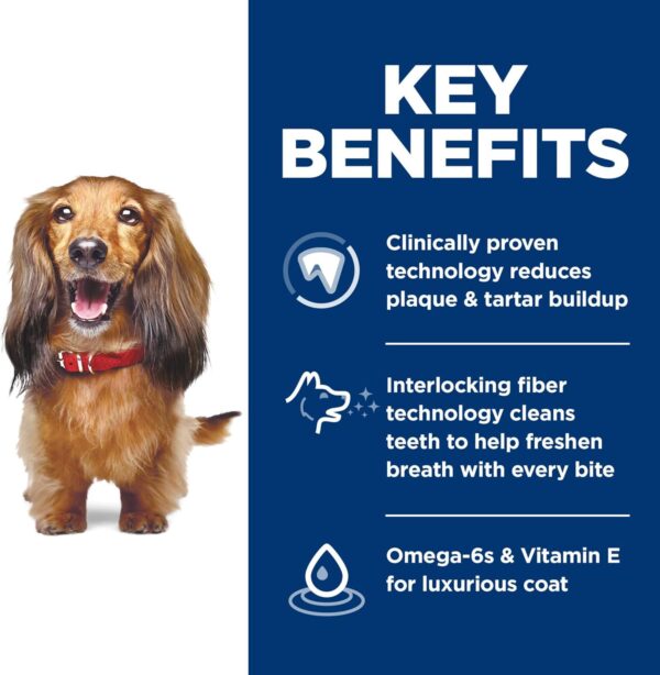 Hill's Science Diet Oral Care, Adult 1-6, Plaque & Tartar Buildup Support, Dry Dog Food, Chicken, Rice, & Barley, 28.5 lb Bag