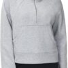 THE GYM PEOPLE Womens' Hoodies Half Zip Long Sleeve Fleece Crop Pullover Sweatshirts with Pockets Thumb Hole