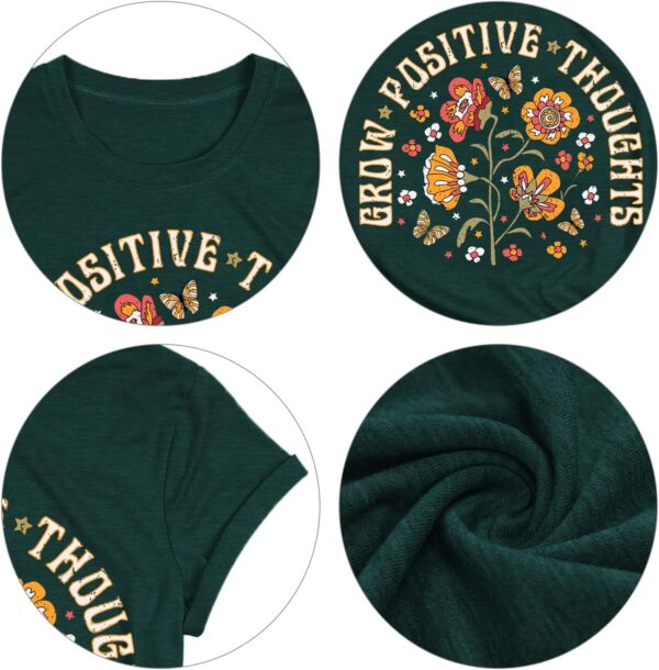 Mental Health Shirts for Women Vintage Flower Tee Shirt Boho Floral T Shirt Wildflower T-Tops Butterfly Tops