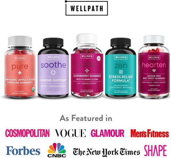 WellPath Zen Stress Relief Supplement + Mood Support | Calm, Stress & Energy Support | Ashwagandha Root, Rhodiola Rosea, L-Theanine, Lemon Balm | Herbal Capsules, 60 Ct