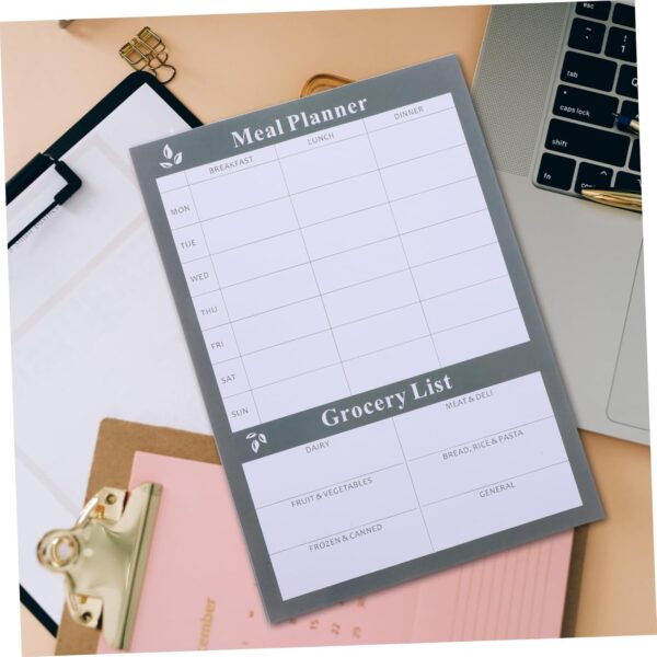 Weekly Meal Planner Notebook Tearable Household Diet Journal for Food Lists & Grocery Planning 1 Book of Calendar for Meal Prep & Healthy Eating