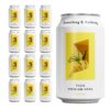 Something & Nothing Flavoured Sparkling Water - Lightly Carbonated, Full Flavoured with Added Grape & Lemon Juice | Vegan & Low Calorie Soda | 350ml Cans, Pack of 12 (Yuzu)