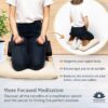 Meditation Bench (Burgundy), Seiza, Sustainable Acacia Wood with Curved Bottom Edges for The Perfect Posture, Meditation Stool, Prayer Bench, Meditation Chair, Yoga Stool
