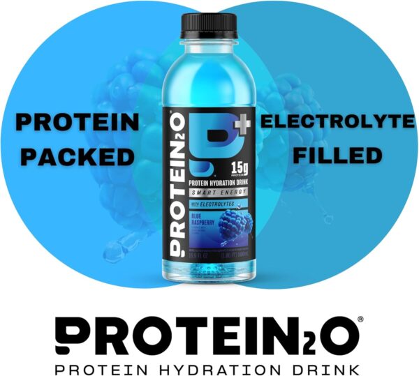 Protein2o 15g Whey Protein Isolate Infused Water Plus Caffeine, Sugar Free Energy Drink, Ready To Drink, Gluten Free, Lactose Free, Energy Variety Pack, 16.9 oz Bottle (12 Count)