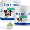 Dog Dental Powder - Teeth Cleaning Powder for Dogs - Dental Powder for Dogs - Dog Dental Care - Plaque & Bad Breath Off Powder Dog - Dental Care Supplies for Small - Medium - Large Dogs