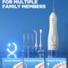 Oralfree Water Dental Flosser Cordless for Teeth Cleaning - 4 Modes Oral Irrigator 300ML Braces Flossers Cleaner, Rechargeable Portable IPX7 Waterproof Powerful Battery for Travel Home