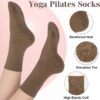 YSense Thin Pilates Grip Socks for Women Non Slip, Yoga Barre Socks Grippy Socks for Pilates, Dance, Ballet, Barre, Hospital