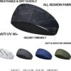 Mens Running Headband,5Pack,Mens Sweatband Sports Headband for Running,Cycling,Basketball,Yoga,Fitness Workout Stretchy Unisex Hairband