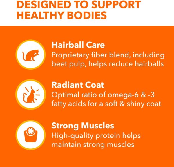 IAMS PROACTIVE HEALTH Adult Hairball Care Dry Cat Food with Chicken and Salmon Cat Kibble, 16 lb. Bag