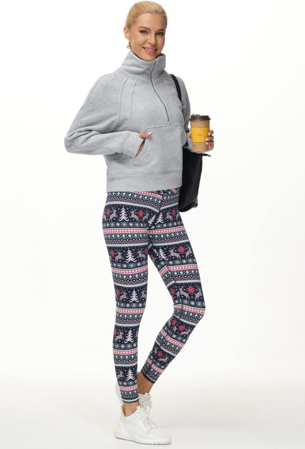 THE GYM PEOPLE Womens' Half Zip Pullover Fleece Stand Collar Crop Sweatshirt with Pockets Thumb Hole