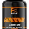 FX SUPPS Chromium Polynicotinate 1000 mcg (100 Capsules) Weight Management Supplements for Men and Women | Improves Energy Production and Heart Health