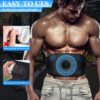 ABS Stimulator, Ab Machine, Abdominal Toning Belt Home Office Fitness Workout Equipment for Abdomen Ab Stimulator for Men and Women Blue