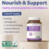 Adrenal System Support & Cortisol Manager (2 Month Supply) Powerful Ashwagandha & L-Tyrosine Fatigue Supplement - Maintain Balanced Cortisol Levels, Health, & Stress Relief - Non-GMO - 60 Capsules