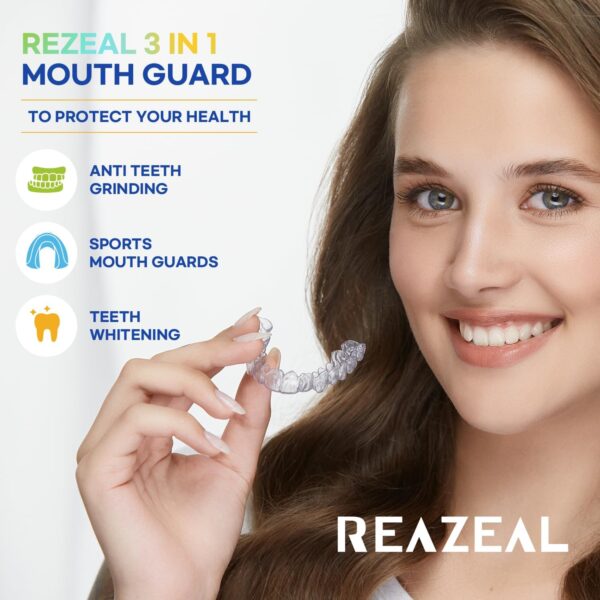 Mouth Guard for Grinding Teeth at Night: Moldable Dental Guard for Sleeping - Nighttime Protection for Teeth 4 Pack