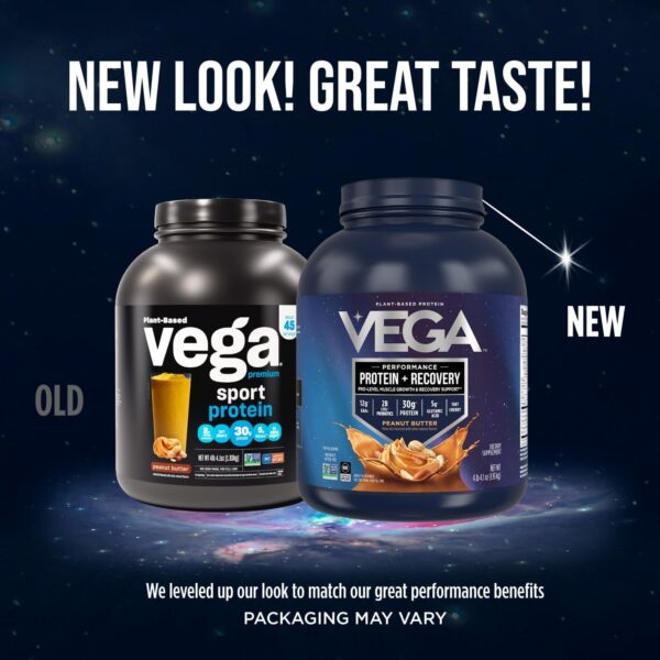 Vega Sport Premium Vegan Protein Powder Chocolate(45 Servings) 30g Plant Based Protein,5g BCAAs,Dairy Free,Gluten Free,Non GMO,Pea Protein for Women and Men,4lbs 5.9Oz(Packaging May Vary)