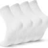 Pilates Yoga Socks with Grips for Women - Crew Length Ballet Barre Socks - Sticky Workout Hospital Socks