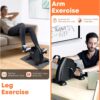 Mini Exercise Bike, AGM Under Desk Bike Pedal Exerciser Foot Cycle Arm & Leg Pedal Exerciser with LCD Screen Displays
