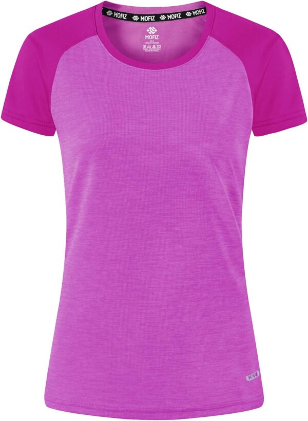 MoFiz Women's Short Sleeve UPF 50+ Sun Protection Sports T-Shirt Quick Dry Running Workout Athletic Tee Top