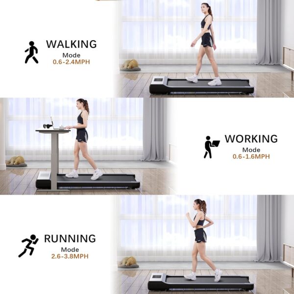 71SMZfp4UGL._AC_SL1500_.jpg SupeRun Walking Pad, Under Desk Treadmill, 3 in 1 Portable Treadmill with Remote Control LED Display, 2.5 HP Quiet Walking Jogging Machine for Office Home Use, 300 Lbs Capacity