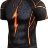 Red Plume Mens 3D Digital Printing Short Sleeve T-Shirt Outdoor Running Yoga Fitness Tight Shirt for Men