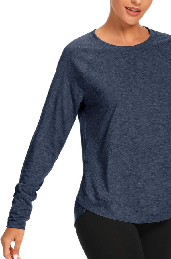 Muzniuer Womens Long Sleeve Workout Shirts-Long Sleeve Shirts for Women Yoga Sports Running Shirt Workout Top