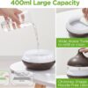 InnoGear Aromatherapy Diffuser & 10 Essential Oils Set, 400ml Diffuser Ultrasonic Diffuser Cool Mist Humidifier with 4 Timers 7 Colors Light Waterless Auto Off for Large Room Office, Dark Wood Grain