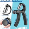 AIXPI Grip Strength Trainer, Hand Grip Exerciser Strengthener with Adjustable Resistance 11-132 Lbs (5-60kg), Forearm Strengthener, Hand Exerciser for Muscle Building and Injury Recover