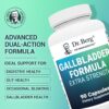 Dr. Berg Gallbladder Formula Extra Strength - Made w/Purified Bile Salts & Digestive Enzymes - Includes Carefully Selected Digestive Herbs - Full 45-Day Supply - 90 Capsules
