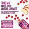 Apple Cider Vinegar Gummies 1000mg for Detox & Cleanse, ACV Gummy Vitamin B12 for Digestion Metabolism & Immune Health Support, Natural Apple Raspberry Flavor, Gluten Free & Vegan - 120 Gummies