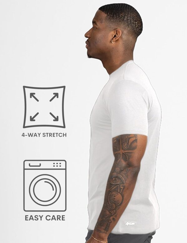 Athletic Fit T-Shirt for Men | Premium Fitted Short Sleeve Classic Performance Crewneck Slim-Fit Tshirt for Man