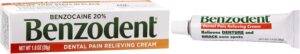 Benzodent Dental Pain Relieving Cream Topical Anesthetic, No Artificial Color & Flavors