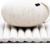 Leewadee Meditation Cushion Set – 1 Round Zafu Meditation Pillow and 1 Square Roll-Up Zabuton Meditation Mat, Pillows Bundle Filled with Kapok
