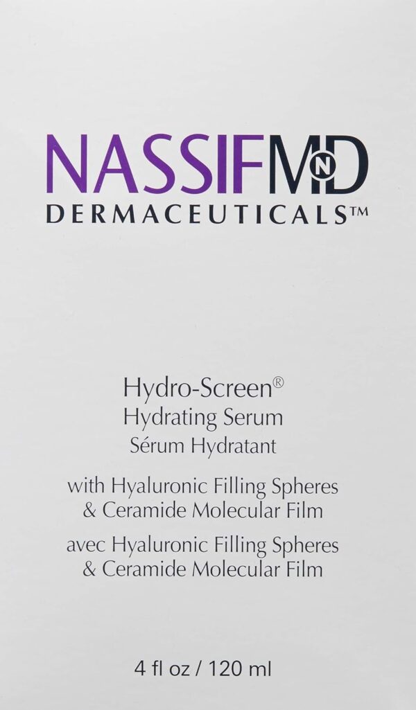 NassifMD Hydro-Screen - Clinical Grade Serum with Premium Ingredients: Ceramides, Retinol, Bakuchiol, Hyaluronic Acid - Anti Aging Treatment
