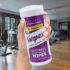 Wipex The Original Natural Fitness Equipment Wipes for Personal Use, Lavender and Vinegar, 3 Canisters of 186 Wipes