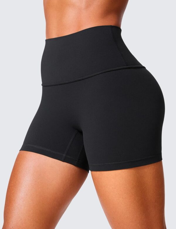 CRZ YOGA Womens Butterlift High Waist Scrunch Butt Biker Shorts 4 Inches - No Front Seam Workout Yoga Gym Booty