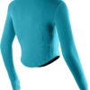 CADMUS Women's Workout Long Sleeve Shirts Crop Tops Running Shirt Athletic Gym Thermal Winter Warm