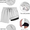 COOFANDY Men's 2 in 1 Running Shorts 2 Pack Athletic Shorts Quick Dry Gym Training Workout Shorts with Pockets