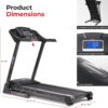 Sunny Health & Fitness Premium Foldable Treadmill for Home, Running or Walking with Auto Incline, Shock Absorption, Digital Display, Optional 20” Running Deck, Free SunnyFit App Bluetooth Connection